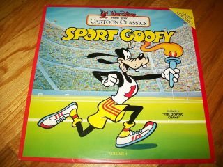 Sport Goofy Laserdisc Ld Walt Disney Cartoon Classics Volume 4 Very Rare