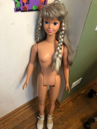 Vintage 1992 My " Life " Size Barbie Doll,  3 Ft.  Tall,  Blonde,  Long Hair Adorable