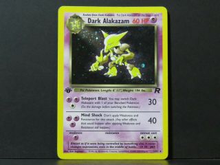 1st Edition Dark Alakazam 1/82 - (holo) Team Rocket Pokemon Card (light Played)