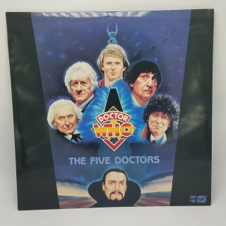 Rare Doctor Who - The Five Doctors Laserdisc Clv Mono Ntsc Format Bbc Sci - Fi