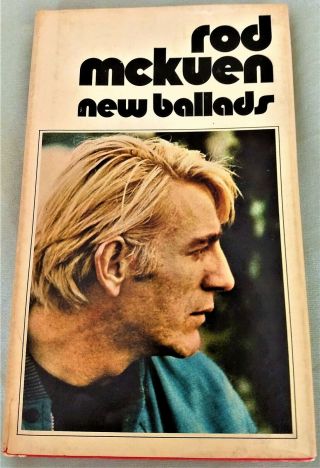 Rod Mckuen Songbook Ballads Poetry Book W/dust Jacket 1970 Rare