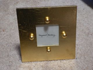 Rare Retired 1993 Margaret Furlong Wood Frame 7.  5 " Gold Square With Spheres
