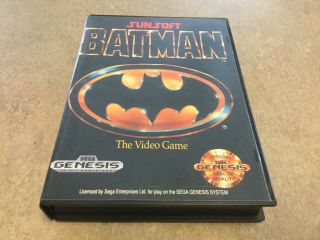 Batman: The Video Game (sega Genesis,  1990) " Rare " With Purchase Receipt