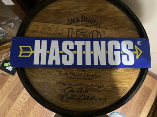 Vintage Hastings Casite Advertising Sign Metal One Sided Rare Gas Oil