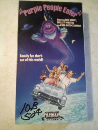 Purple People Eater Vhs Cult B Movie Media Home Video Neil Harris Rare Oop 1988