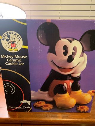 Vintage Walt Disney Treasure Craft Mickey Mouse Cookie Jar Rare