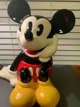 Vintage Walt Disney Treasure Craft Mickey Mouse Cookie Jar Rare 2