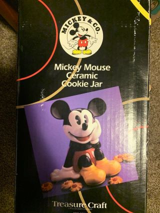 Vintage Walt Disney Treasure Craft Mickey Mouse Cookie Jar Rare 3