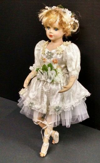 Vintage Ashley Belle Ballerina Porcelain Doll,  16 " Tall