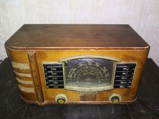 Vintage Zenith Tube Radio Chassis Model 7s633 Push Button Rare Shortwave