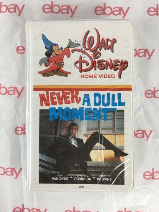 Never A Dull Moment Disney Vhs White Clam Shell Vintage Copyright 1967 Rare