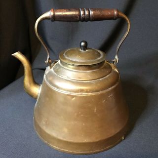 Vintage Large Capacity Turkish (Bursa) Copper Kettle With Wooden Handle 3