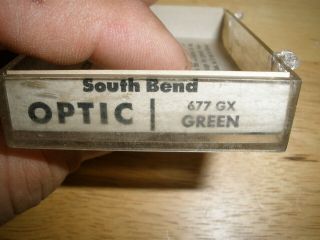 Vintage South Bend the Optic Concept 677 GX Green Fishing Lure with Papers 2
