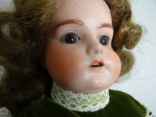 Antique Armand Marseille Mabel Doll 3/0 Leather Body Germany Open Mouth Teeth
