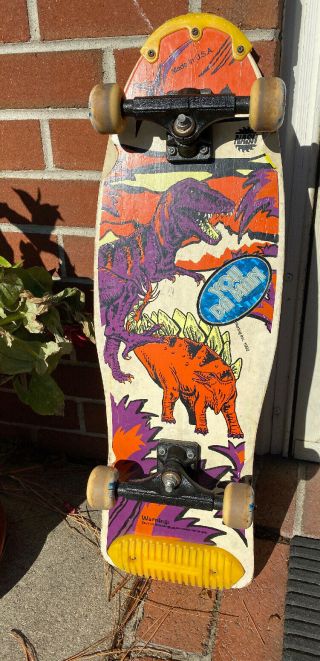 1992 Nash Skateboard Complete Deck Vintage Rare Dinosaur Design 90s