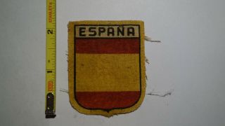 Extremely Rare Wwii German Espana Spanish Volunteer Cloth Patch.