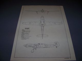 Vintage.  Focke - Wulf Ta 152 H - 1.  3 - Views/details/specs.  Rare.  (105a)