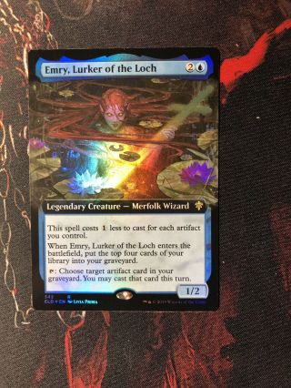 Emry,  Lurker Of The Loch Foil Extended Art Mtg Throne Of Eldraine
