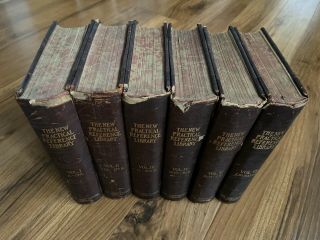 Practical Reference Library 1910 Complete 6 Volume Set W/ Rare Educator Book