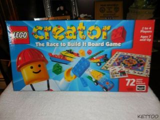 Vintage 1999 Lego Creator The Race To Build It Board Game 100 Complete