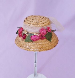 Straw Hat For 18 " Miss Revlon Doll By Ideal 1950s