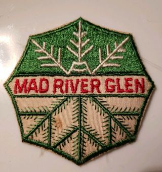 Vintage Mad River Glen Embroidered Cloth Ski Patch Vermont Skiing