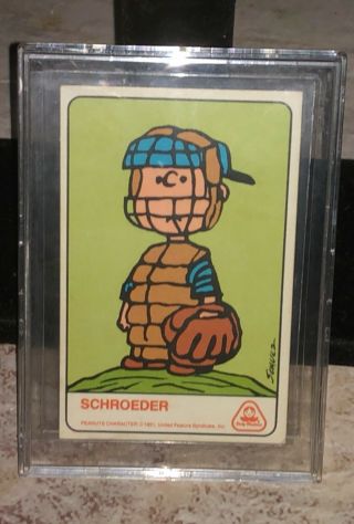 Extremely Rare Charlie Brown Schroeder Dolly Madison Card Shultz Htf