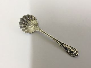 Victorian Solid Silver Salt Spoon By Henry Matthews Birmingham 1897