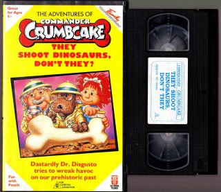The Adventures Of Commander Crumbcake Science/dinosaurs Vhs Rare 1988