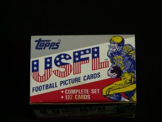 1985 Topps Football Usfl Complete Factory Set 132 Cards Nrmt Rare