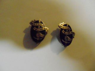 Old Rare Vintage Ww2 Crest Insignia Dui Take It And Follow Me Ft Benning Set Of