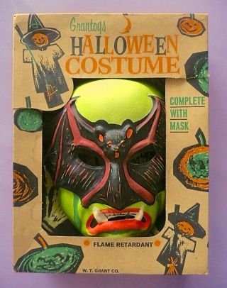 The Bat Vintage Rare Halloween Costume W.  T.  Grant Grantogs Brand By Ben Cooper