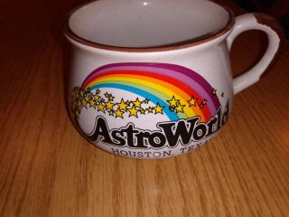 Houston Texas Astroworld Mug Vintage Rare 1970s Amusement Park Six Flags