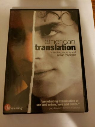 American Translation (dvd,  2012) ; French W/ Eng Subtitles; Gay Themes Rare Oop