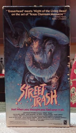 Street Trash Vhs Horror Vestron Video 1987 Rare