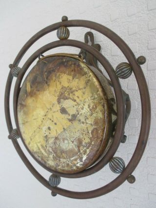 Antique Stylised Copper Brass Arts And Crafts Wall Mounting Gong