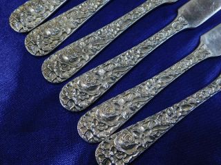 S.  KIRK & SON REPOUSSE STERLING SILVER BUTTER KNIFE FLAT - 2