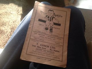 Football Programme Rare Brighton V Rotherham 1948/49