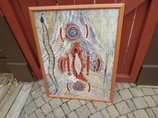 Signed: Aboriginal Painting.  Barney Daniels Tjungarrayi Tribal Art Rare