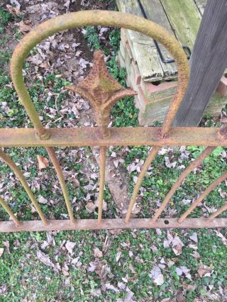 Antique Iron Fence Panel Garden Decor 61” Wide X 37” Tall 2