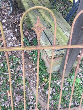 Antique Iron Fence Panel Garden Decor 61” Wide X 37” Tall 3
