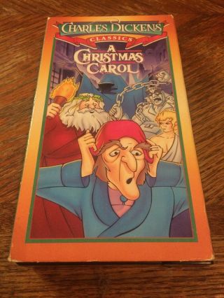 Charles Dicken’s A Christmas Carol Vhs 75 Minutes Rare Animated Movie