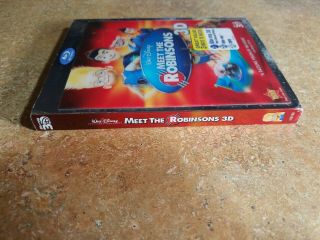 Disney Meet the Robinsons (Blu - ray,  3D,  DVD),  Lenticular Slipcover RARE LIKENEW 3