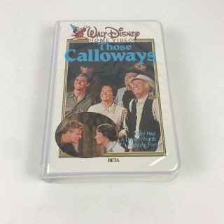 Rare Vintage Walt Disney Home Video Beta Video Cassette Tape Those Calloways