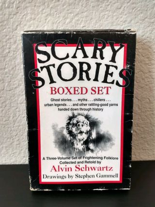 Scary Stories To Tell In The Dark,  Rare Box Set,  3 Volume,  1st.  Ed.