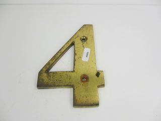 Large Vintage Brass House Number Sign 