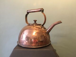 Large Antique Copper Kettle 10” Base