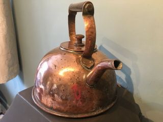 Large Antique Copper Kettle 10” Base 2
