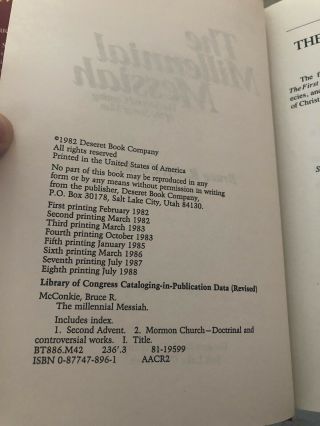 The Millennial Messiah by Bruce R.  McConkie,  Mormon,  Messiah Series,  HB,  Rare 3