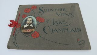 Antique Booklet Souvenir Views Of Lake Champlain Ny 1909